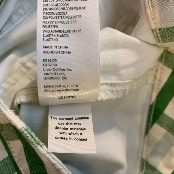 Free People We The Free Just Float On Flare Jean Extreme Gingham Mint - Picture 7 of 7